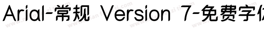 Arial-常规 Version 7字体转换
